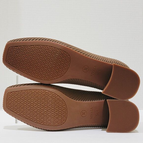 Vivaia Melody Pro Heels Women's 36.5 US 6 Square Toe Chunky Espresso Brown Pumps - Picture 11 of 13